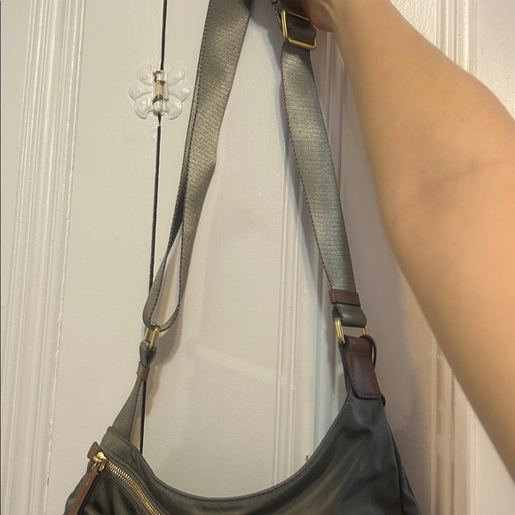 Tumi Gray Nylon Multi-Pocket Messenger Bag with Leather Trim - Picture 5 of 5